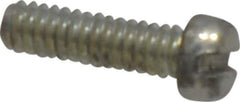 Value Collection - #2-56 UNC, 5/16" Length Under Head Slotted Drive Machine Screw - Fillister Head, Grade 2 Steel, Zinc-Plated Finish, Without Washer - Eagle Tool & Supply