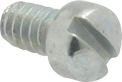 Value Collection - #4-40 UNC, 3/16" Length Under Head Slotted Drive Machine Screw - Fillister Head, Grade J82 Steel, Zinc-Plated Finish, Without Washer - Eagle Tool & Supply