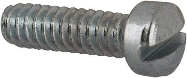 Value Collection - #4-40 UNC, 3/8" Length Under Head Slotted Drive Machine Screw - Fillister Head, Grade 2 Steel, Zinc-Plated Finish, Without Washer - Eagle Tool & Supply
