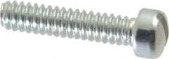 Value Collection - #4-40 UNC, 1/2" Length Under Head Slotted Drive Machine Screw - Fillister Head, Grade J82 Steel, Zinc-Plated Finish, Without Washer - Eagle Tool & Supply