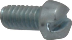 Value Collection - #5-40 UNC, 1/4" Length Under Head Slotted Drive Machine Screw - Fillister Head, Grade 2 Steel, Zinc-Plated Finish, Without Washer - Eagle Tool & Supply
