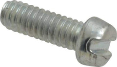Value Collection - #5-40 UNC, 3/8" Length Under Head Slotted Drive Machine Screw - Fillister Head, Grade J82 Steel, Zinc-Plated Finish, Without Washer - Eagle Tool & Supply