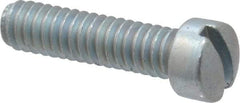 Value Collection - #5-40 UNC, 1/2" Length Under Head Slotted Drive Machine Screw - Fillister Head, Grade 2 Steel, Zinc-Plated Finish, Without Washer - Eagle Tool & Supply