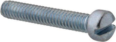 Value Collection - #5-40 UNC, 3/4" Length Under Head Slotted Drive Machine Screw - Fillister Head, Grade J82 Steel, Zinc-Plated Finish, Without Washer - Eagle Tool & Supply