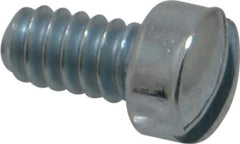 Value Collection - #6-32 UNC, 1/4" Length Under Head Slotted Drive Machine Screw - Fillister Head, Grade J82 Steel, Zinc-Plated Finish, Without Washer - Eagle Tool & Supply