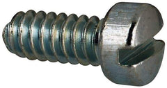 Value Collection - #6-32 UNC, 5/16" Length Under Head Slotted Drive Machine Screw - Fillister Head, Grade J82 Steel, Zinc-Plated Finish, Without Washer - Eagle Tool & Supply