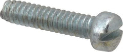 Value Collection - #6-32 UNC, 5/8" Length Under Head Slotted Drive Machine Screw - Fillister Head, Grade J82 Steel, Zinc-Plated Finish, Without Washer - Eagle Tool & Supply