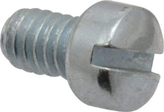 Value Collection - #8-32 UNC, 1/4" Length Under Head Slotted Drive Machine Screw - Fillister Head, Grade J82 Steel, Zinc-Plated Finish, Without Washer - Eagle Tool & Supply