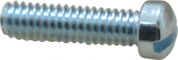 Value Collection - #8-32 UNC, 5/8" Length Under Head Slotted Drive Machine Screw - Fillister Head, Grade 2 Steel, Zinc-Plated Finish, Without Washer - Eagle Tool & Supply