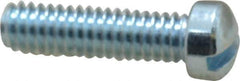Value Collection - #8-32 UNC, 5/8" Length Under Head Slotted Drive Machine Screw - Fillister Head, Grade 2 Steel, Zinc-Plated Finish, Without Washer - Eagle Tool & Supply