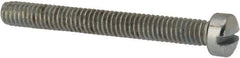 Value Collection - #8-32 UNC, 1-1/2" Length Under Head Slotted Drive Machine Screw - Fillister Head, Grade J82 Steel, Zinc-Plated Finish, Without Washer - Eagle Tool & Supply