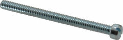 Value Collection - #8-32 UNC, 2" Length Under Head Slotted Drive Machine Screw - Fillister Head, Grade J82 Steel, Zinc-Plated Finish, Without Washer - Eagle Tool & Supply