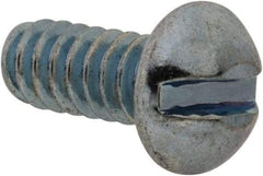 Value Collection - #10-24 UNC, 5/8" Length Under Head Slotted Drive Machine Screw - Fillister Head, Grade J82 Steel, Zinc-Plated Finish, Without Washer - Eagle Tool & Supply