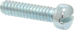 Value Collection - #10-24 UNC, 3/4" Length Under Head Slotted Drive Machine Screw - Fillister Head, Grade 2 Steel, Zinc-Plated Finish, Without Washer - Eagle Tool & Supply