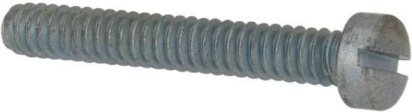 Value Collection - #10-24 UNC, 1-1/4" Length Under Head Slotted Drive Machine Screw - Fillister Head, Grade J82 Steel, Zinc-Plated Finish, Without Washer - Eagle Tool & Supply