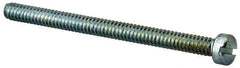 Value Collection - #10-24 UNC, 2-1/2" Length Under Head Slotted Drive Machine Screw - Fillister Head, Grade J82 Steel, Zinc-Plated Finish, Without Washer - Eagle Tool & Supply