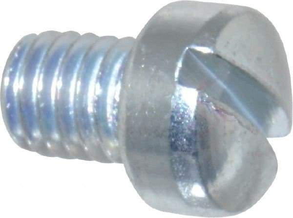 Value Collection - #10-32 UNF, 1/4" Length Under Head Slotted Drive Machine Screw - Fillister Head, Grade J82 Steel, Zinc-Plated Finish, Without Washer - Eagle Tool & Supply
