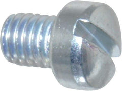 Value Collection - #10-32 UNF, 1/4" Length Under Head Slotted Drive Machine Screw - Fillister Head, Grade J82 Steel, Zinc-Plated Finish, Without Washer - Eagle Tool & Supply