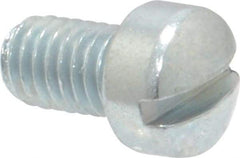 Value Collection - #10-32 UNF, 5/16" Length Under Head Slotted Drive Machine Screw - Fillister Head, Grade J82 Steel, Zinc-Plated Finish, Without Washer - Eagle Tool & Supply