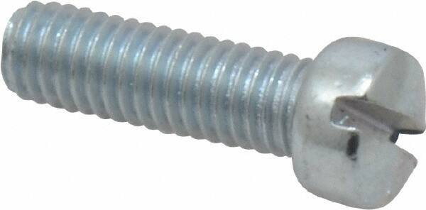 Value Collection - #10-32 UNF, 5/8" Length Under Head Slotted Drive Machine Screw - Fillister Head, Grade 2 Steel, Zinc-Plated Finish, Without Washer - Eagle Tool & Supply