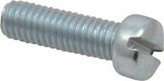 Value Collection - #10-32 UNF, 5/8" Length Under Head Slotted Drive Machine Screw - Fillister Head, Grade 2 Steel, Zinc-Plated Finish, Without Washer - Eagle Tool & Supply