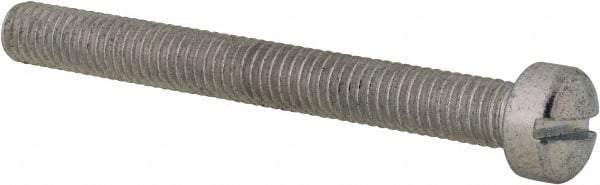 Value Collection - #10-32 UNF, 1-3/4" Length Under Head Slotted Drive Machine Screw - Fillister Head, Grade 2 Steel, Zinc-Plated Finish, Without Washer - Eagle Tool & Supply