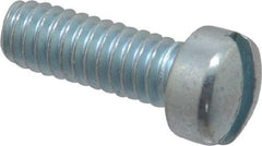 Value Collection - #12-24 UNC, 5/8" Length Under Head Slotted Drive Machine Screw - Fillister Head, Grade J82 Steel, Zinc-Plated Finish, Without Washer - Eagle Tool & Supply