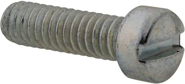 Value Collection - #12-24 UNC, 3/4" Length Under Head Slotted Drive Machine Screw - Fillister Head, Grade 2 Steel, Zinc-Plated Finish, Without Washer - Eagle Tool & Supply