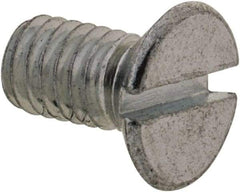 Value Collection - #12-24 UNC, 7/8" Length Under Head Slotted Drive Machine Screw - Fillister Head, Grade J82 Steel, Zinc-Plated Finish, Without Washer - Eagle Tool & Supply