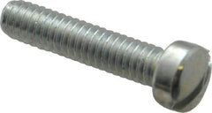 Value Collection - #12-24 UNC, 1" Length Under Head Slotted Drive Machine Screw - Fillister Head, Grade J82 Steel, Zinc-Plated Finish, Without Washer - Eagle Tool & Supply