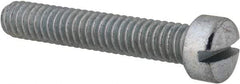 Value Collection - #12-24 UNC, 1-1/4" Length Under Head Slotted Drive Machine Screw - Fillister Head, Grade 2 Steel, Zinc-Plated Finish, Without Washer - Eagle Tool & Supply