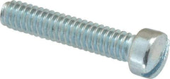 Value Collection - 1/4-20 UNC, 1-1/4" Length Under Head Slotted Drive Machine Screw - Fillister Head, Grade 2 Steel, Zinc-Plated Finish, Without Washer - Eagle Tool & Supply