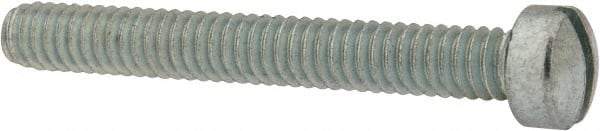 Value Collection - 1/4-20 UNC, 2" Length Under Head Slotted Drive Machine Screw - Fillister Head, Grade J82 Steel, Zinc-Plated Finish, Without Washer - Eagle Tool & Supply