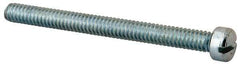 Value Collection - 1/4-20 UNC, 2-3/4" Length Under Head Slotted Drive Machine Screw - Fillister Head, Grade J82 Steel, Zinc-Plated Finish, Without Washer - Eagle Tool & Supply