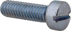 Value Collection - 5/16-18 UNC, 1" Length Under Head Slotted Drive Machine Screw - Fillister Head, Grade 2 Steel, Zinc-Plated Finish, Without Washer - Eagle Tool & Supply