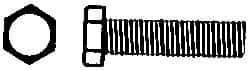 Value Collection - #6-32 UNC, 7/8" Length Under Head Hex Drive Machine Screw - Hex Head, Grade J82 Steel, Zinc-Plated Finish, Without Washer - Eagle Tool & Supply