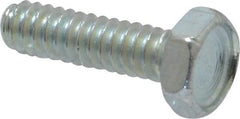 Value Collection - #6-32 UNC, 1/2" Length Under Head Hex Drive Machine Screw - Hex Head, Grade J82 Steel, Zinc-Plated Finish, Without Washer - Eagle Tool & Supply