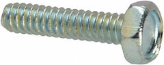 Value Collection - #6-32 UNC, 5/8" Length Under Head Hex Drive Machine Screw - Hex Head, Grade J82 Steel, Zinc-Plated Finish, Without Washer - Eagle Tool & Supply