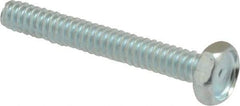 Value Collection - #6-32 UNC, 1" Length Under Head Hex Drive Machine Screw - Hex Head, Grade J82 Steel, Zinc-Plated Finish, Without Washer - Eagle Tool & Supply