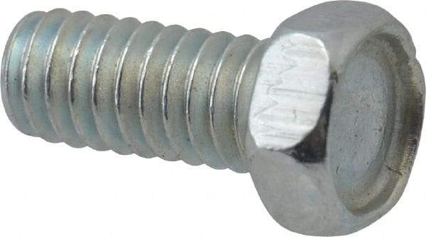 Value Collection - #8-32 UNC, 3/8" Length Under Head Hex Drive Machine Screw - Hex Head, Grade 2 Steel, Zinc-Plated Finish, Without Washer - Eagle Tool & Supply
