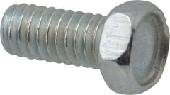 Value Collection - #8-32 UNC, 3/8" Length Under Head Hex Drive Machine Screw - Hex Head, Grade 2 Steel, Zinc-Plated Finish, Without Washer - Eagle Tool & Supply