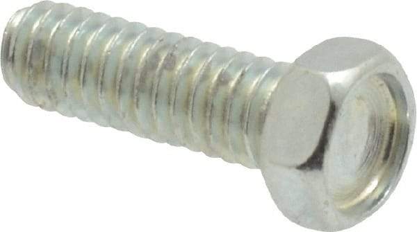 Value Collection - #8-32 UNC, 1/2" Length Under Head Hex Drive Machine Screw - Hex Head, Grade J82 Steel, Zinc-Plated Finish, Without Washer - Eagle Tool & Supply