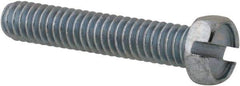 Value Collection - #8-32 UNC, 7/8" Length Under Head Hex Drive Machine Screw - Hex Head, Grade 2 Steel, Zinc-Plated Finish, Without Washer - Eagle Tool & Supply