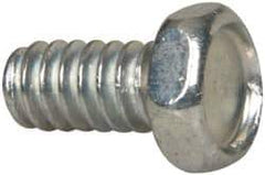 Value Collection - #10-24 UNC, 3/8" Length Under Head Hex Drive Machine Screw - Hex Head, Grade J82 Steel, Zinc-Plated Finish, Without Washer - Eagle Tool & Supply