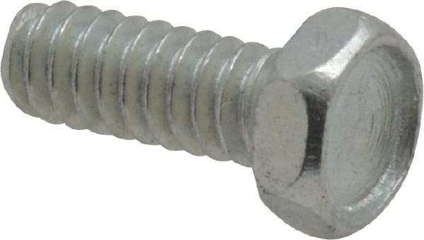 Value Collection - #10-24 UNC, 1/2" Length Under Head Hex Drive Machine Screw - Hex Head, Grade J82 Steel, Zinc-Plated Finish, Without Washer - Eagle Tool & Supply