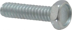 Value Collection - #10-24 UNC, 3/4" Length Under Head Hex Drive Machine Screw - Hex Head, Grade J82 Steel, Zinc-Plated Finish, Without Washer - Eagle Tool & Supply
