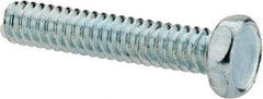 Value Collection - #10-24 UNC, 1" Length Under Head Hex Drive Machine Screw - Hex Head, Grade 2 Steel, Zinc-Plated Finish, Without Washer - Eagle Tool & Supply