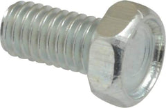 Value Collection - #10-32 UNF, 3/8" Length Under Head Hex Drive Machine Screw - Hex Head, Grade J82 Steel, Zinc-Plated Finish, Without Washer - Eagle Tool & Supply