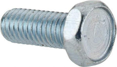 Value Collection - #10-32 UNF, 1/2" Length Under Head Hex Drive Machine Screw - Hex Head, Grade J82 Steel, Zinc-Plated Finish, Without Washer - Eagle Tool & Supply