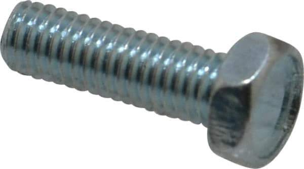 Value Collection - #10-32 UNF, 5/8" Length Under Head Hex Drive Machine Screw - Hex Head, Grade J82 Steel, Zinc-Plated Finish, Without Washer - Eagle Tool & Supply